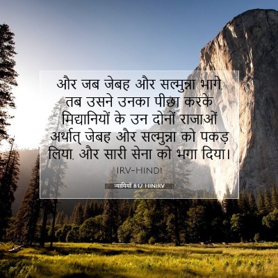 Picture 07 - न्यायियों 8:12 HINIRV - और जब जेबह और - Bible Verse Picture