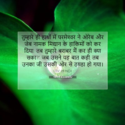 Picture 07 - न्यायियों 8:3 HINIRV - तुम्हारे ही हाथों - Bible Verse Picture