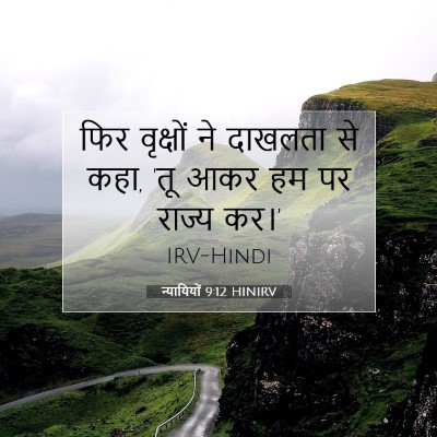 Picture 07 - न्यायियों 9:12 HINIRV - फिर वृक्षों ने - Bible Verse Picture