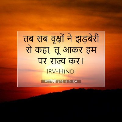 Picture 07 - न्यायियों 9:14 HINIRV - तब सब वृक्षों ने - Bible Verse Picture
