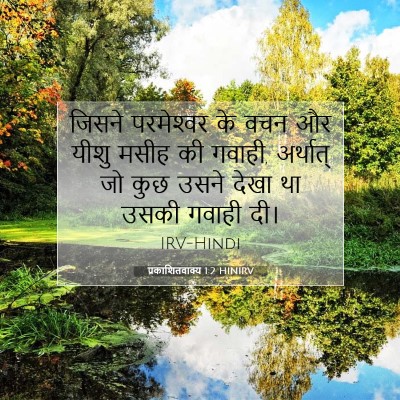 Picture 07 - प्रकाशितवाक्य 1:2 HINIRV - जिसने परमेश्‍वर - Bible Verse Picture