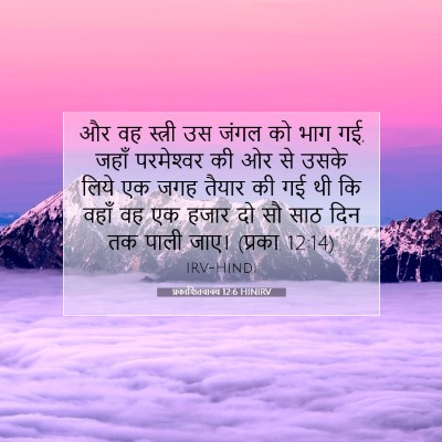 Picture 07 - प्रकाशितवाक्य 12:6 HINIRV - और वह स्त्री उस - Bible Verse Picture