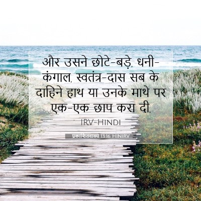 Picture 07 - प्रकाशितवाक्य 13:16 HINIRV - और उसने छोटे-बड़े, - Bible Verse Picture