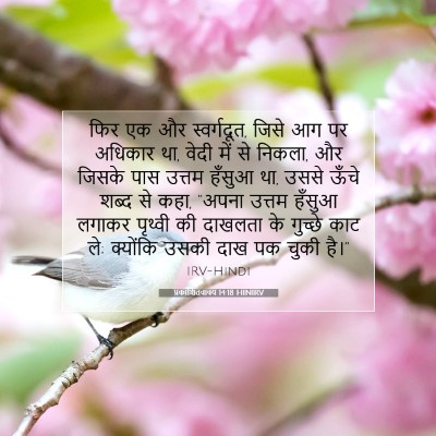 Picture 07 - प्रकाशितवाक्य 14:18 HINIRV - फिर एक और - Bible Verse Picture