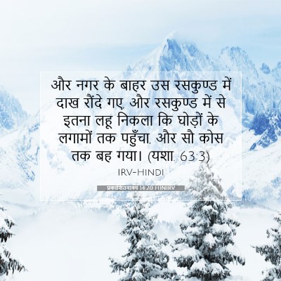Picture 07 - प्रकाशितवाक्य 14:20 HINIRV - और नगर के बाहर उस - Bible Verse Picture