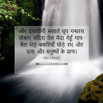 Picture 07 - प्रकाशितवाक्य 18:13 HINIRV - और दालचीनी, मसाले, - Bible Verse Picture