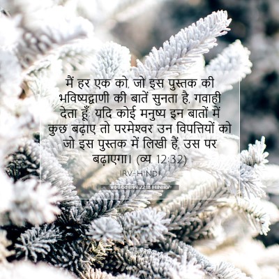 Picture 07 - प्रकाशितवाक्य 22:18 HINIRV - मैं हर एक को, जो इस - Bible Verse Picture