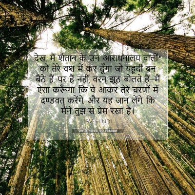 Picture 07 - प्रकाशितवाक्य 3:9 HINIRV - देख, मैं शैतान के - Bible Verse Picture