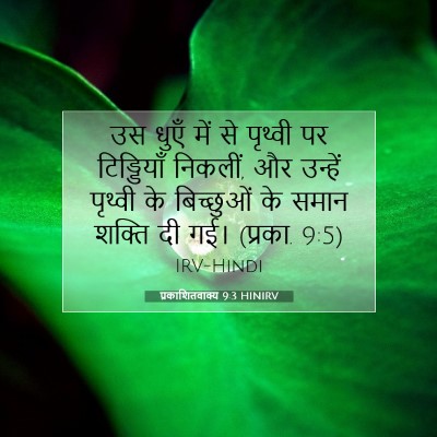 Picture 07 - प्रकाशितवाक्य 9:3 HINIRV - उस धुएँ में से - Bible Verse Picture