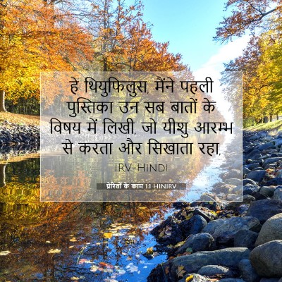 Picture 07 - प्रेरितों के काम 1:1 HINIRV - हे थियुफिलुस, - Bible Verse Picture