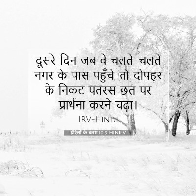 Picture 07 - प्रेरितों के काम 10:9 HINIRV - दूसरे दिन जब वे - Bible Verse Picture