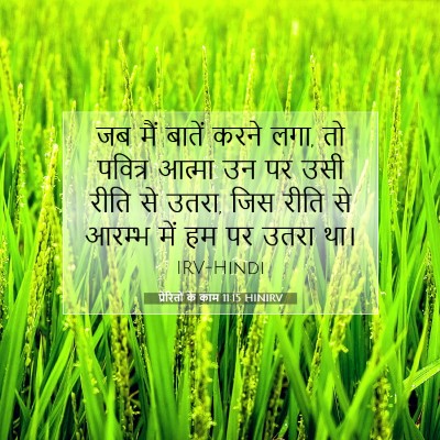 Picture 07 - प्रेरितों के काम 11:15 HINIRV - जब मैं बातें करने - Bible Verse Picture
