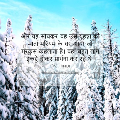 Picture 07 - प्रेरितों के काम 12:12 HINIRV - और यह सोचकर, वह उस - Bible Verse Picture