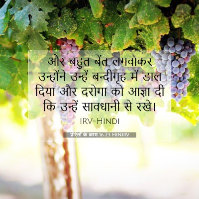 Picture 07 - प्रेरितों के काम 16:23 HINIRV - और बहुत बेंत - Bible Verse Picture