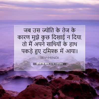 Picture 07 - प्रेरितों के काम 22:11 HINIRV - जब उस ज्योति के तेज - Bible Verse Picture