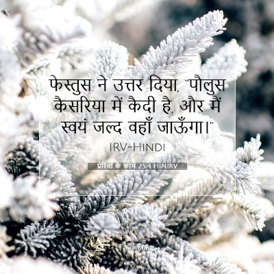 Picture 07 - प्रेरितों के काम 25:4 HINIRV - फेस्तुस ने उत्तर - Bible Verse Picture