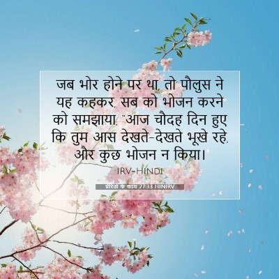 Picture 07 - प्रेरितों के काम 27:33 HINIRV - जब भोर होने पर था, - Bible Verse Picture