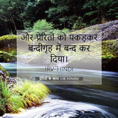 Picture 07 - प्रेरितों के काम 5:18 HINIRV - और प्रेरितों को - Bible Verse Picture