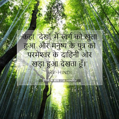 Picture 07 - प्रेरितों के काम 7:56 HINIRV - कहा, “देखों, मैं - Bible Verse Picture