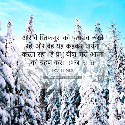 Picture 07 - प्रेरितों के काम 7:59 HINIRV - और वे स्तिफनुस को - Bible Verse Picture
