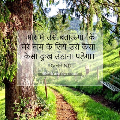 Picture 07 - प्रेरितों के काम 9:16 HINIRV - और मैं उसे बताऊँगा, - Bible Verse Picture