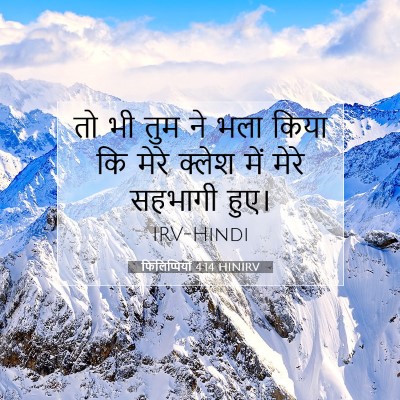 Picture 07 - फिलिप्पियों 4:14 HINIRV - तो भी तुम ने भला - Bible Verse Picture