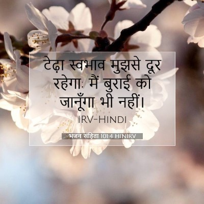 Picture 07 - भजन संहिता 101:4 HINIRV - टेढ़ा स्वभाव - Bible Verse Picture