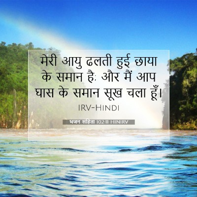 Picture 07 - भजन संहिता 102:11 HINIRV - मेरी आयु ढलती हुई - Bible Verse Picture