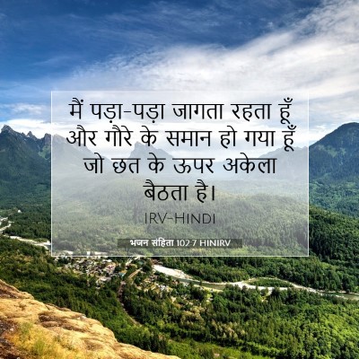 Picture 07 - भजन संहिता 102:7 HINIRV - मैं पड़ा-पड़ा - Bible Verse Picture