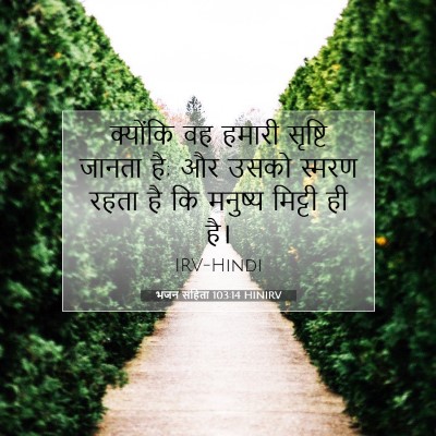 Picture 07 - भजन संहिता 103:14 HINIRV - क्योंकि वह हमारी - Bible Verse Picture