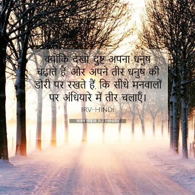 Picture 07 - भजन संहिता 11:2 HINIRV - क्योंकि देखो, - Bible Verse Picture