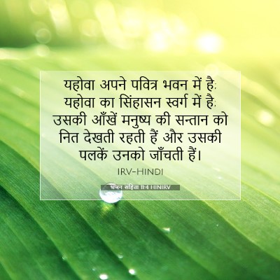 Picture 07 - भजन संहिता 11:4 HINIRV - यहोवा अपने पवित्र - Bible Verse Picture