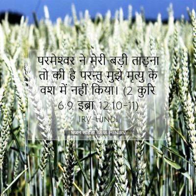 Picture 07 - भजन संहिता 118:18 HINIRV - परमेश्‍वर ने मेरी - Bible Verse Picture