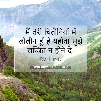 Picture 07 - भजन संहिता 119:31 HINIRV - मैं तेरी - Bible Verse Picture