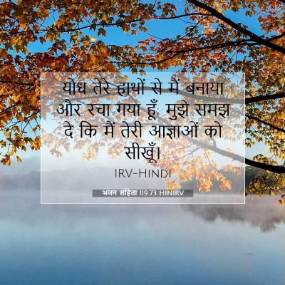 Picture 07 - भजन संहिता 119:73 HINIRV - योध तेरे हाथों से - Bible Verse Picture