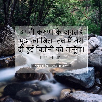 Picture 07 - भजन संहिता 119:88 HINIRV - अपनी करुणा के - Bible Verse Picture