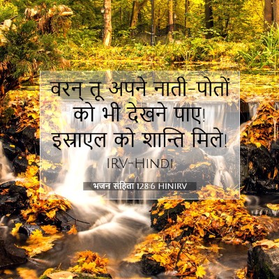 Picture 07 - भजन संहिता 128:6 HINIRV - वरन् तू अपने - Bible Verse Picture