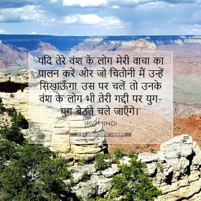 Picture 07 - भजन संहिता 132:12 HINIRV - यदि तेरे वंश के लोग - Bible Verse Picture