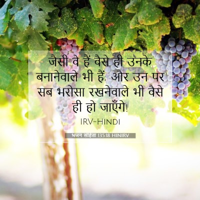 Picture 07 - भजन संहिता 135:18 HINIRV - जैसी वे हैं वैसे ही - Bible Verse Picture