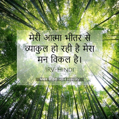 Picture 07 - भजन संहिता 143:4 HINIRV - मेरी आत्मा भीतर से - Bible Verse Picture