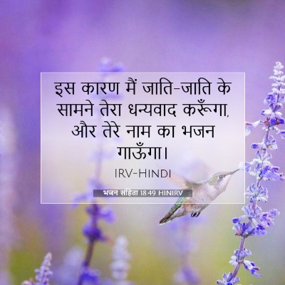 Picture 07 - भजन संहिता 18:49 HINIRV - इस कारण मैं - Bible Verse Picture