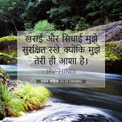Picture 07 - भजन संहिता 25:21 HINIRV - खराई और सिधाई मुझे - Bible Verse Picture
