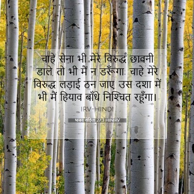 Picture 07 - भजन संहिता 27:3 HINIRV - चाहे सेना भी मेरे - Bible Verse Picture