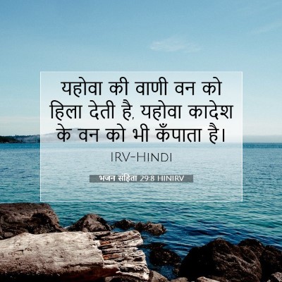 Picture 07 - भजन संहिता 29:8 HINIRV - यहोवा की वाणी वन को - Bible Verse Picture