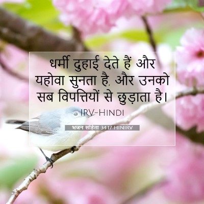 Picture 07 - भजन संहिता 34:17 HINIRV - धर्मी दुहाई देते - Bible Verse Picture