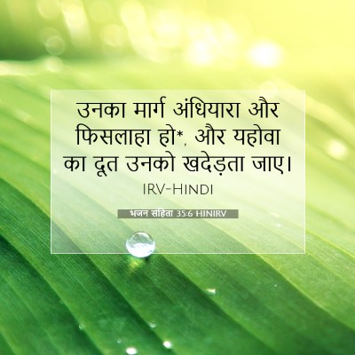 Picture 07 - भजन संहिता 35:6 HINIRV - उनका मार्ग - Bible Verse Picture