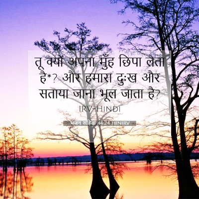 Picture 07 - भजन संहिता 44:24 HINIRV - तू क्यों अपना मुँह - Bible Verse Picture