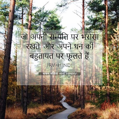 Picture 07 - भजन संहिता 49:6 HINIRV - जो अपनी सम्पत्ति - Bible Verse Picture