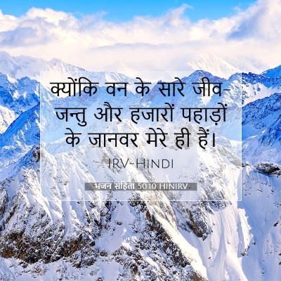 Picture 07 - भजन संहिता 50:10 HINIRV - क्योंकि वन के सारे - Bible Verse Picture