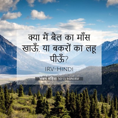Picture 07 - भजन संहिता 50:13 HINIRV - क्या मैं बैल का - Bible Verse Picture